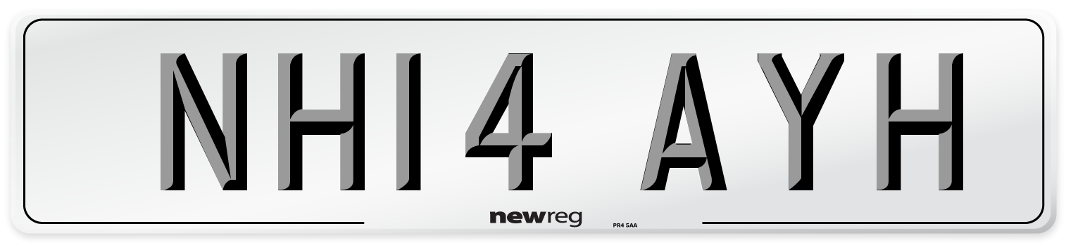 NH14 AYH Number Plate from New Reg